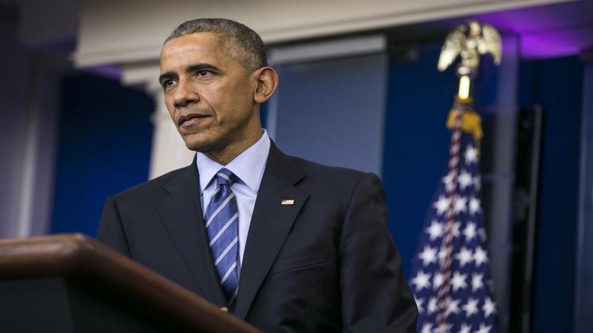 President Barack Obama during a news conference in the James Brady Press Briefing Room at the White House in Washington, Dec. 16, 2016.