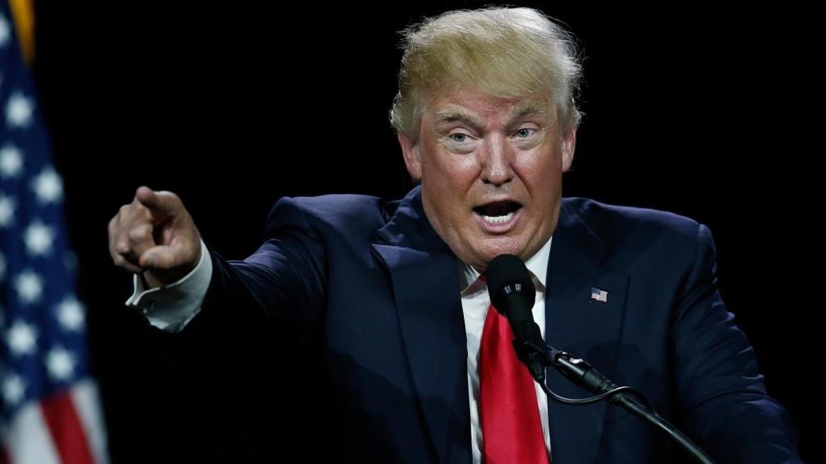 Republican presidential candidate Donald Trump speaks during the opening session of the Western Conservative Summit on July 1, 2016, in Denver.