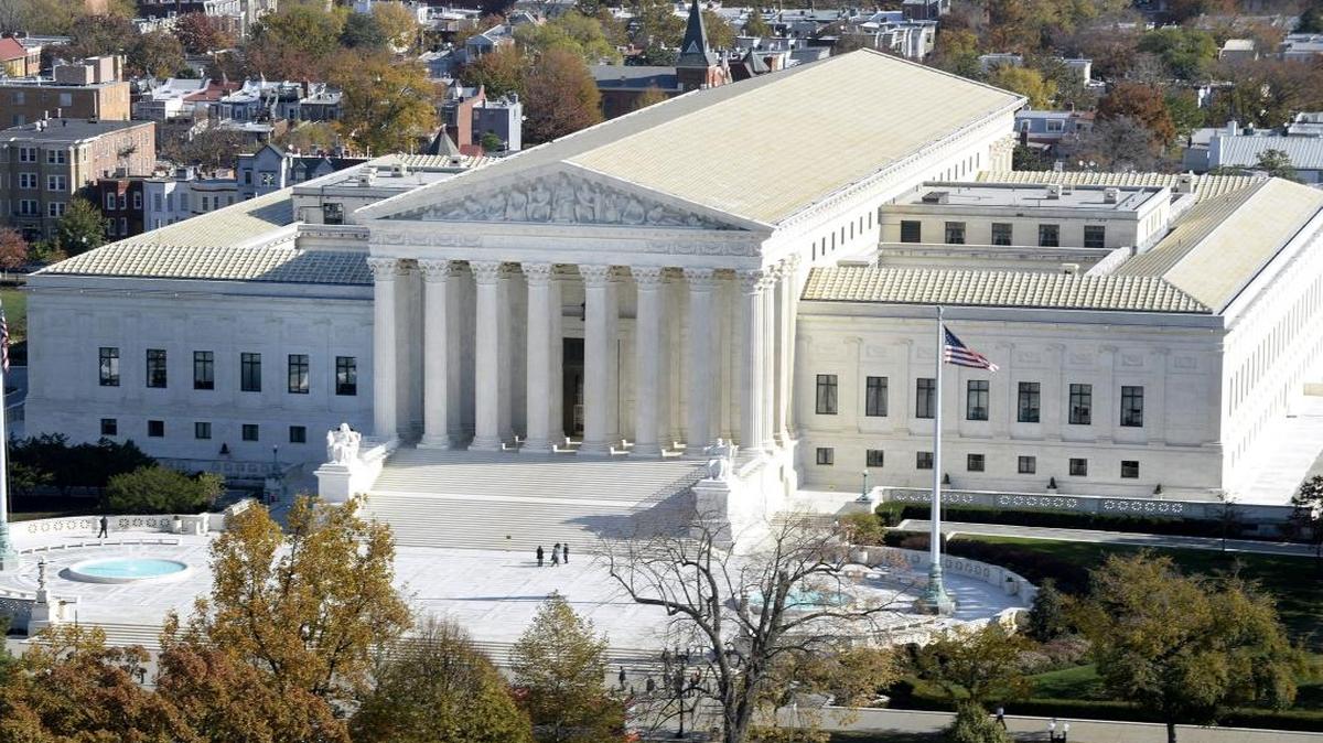 The US Supreme Court can be seen from the US Capitol dome, Nov. 15, 2016 in Washington, D.C.