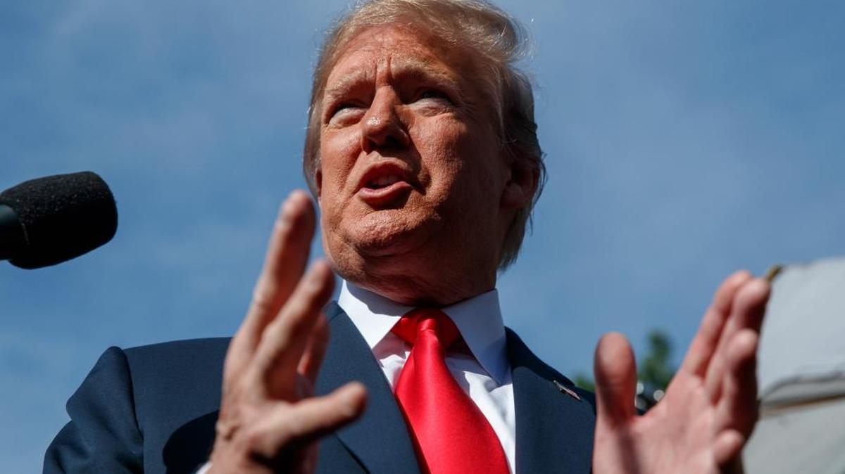 President Donald Trump speaks to reporters at the White House, Friday, June 15, 2018, in Washington. (AP Photo/Evan Vucci)