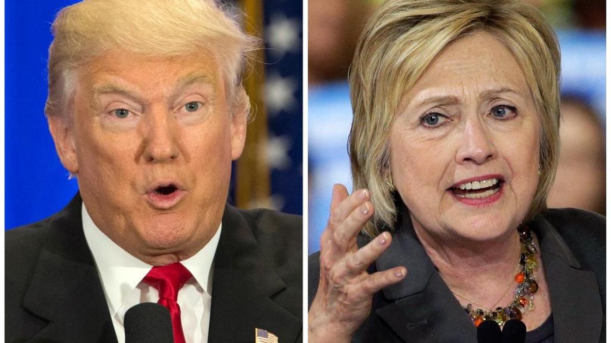 Donald Trump, left, and Hillary Clinton.