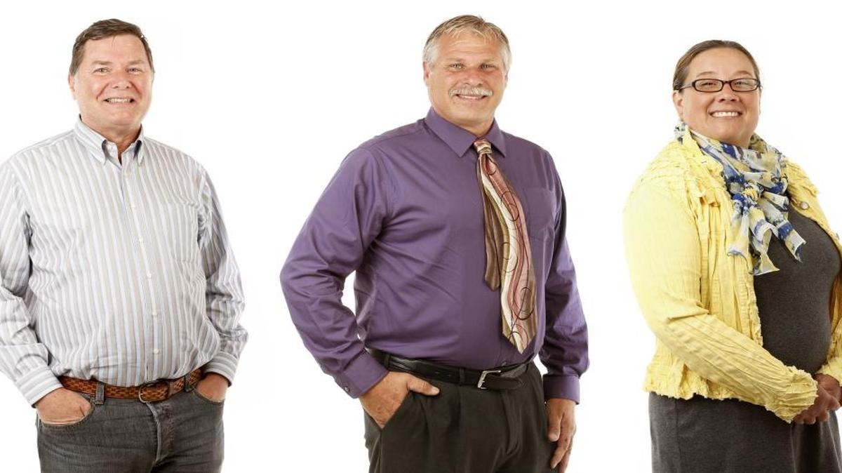 Jim Hill, John Mack and LeAnn Akins
