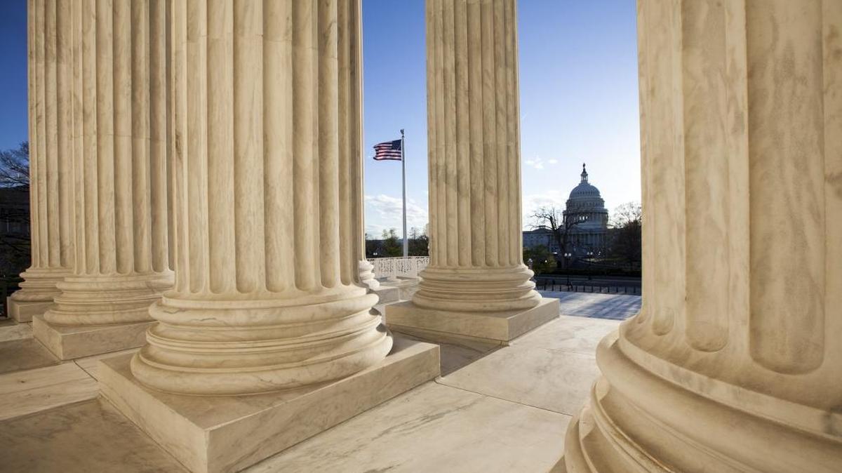 In this photo taken on, Tuesday, April 4, 2017, the Capitol in seen from the Supreme Court Building in Washington.