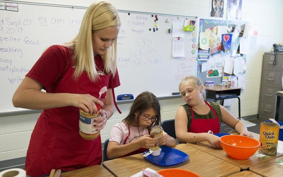 Elementary school students in Lincoln, Nebraska.