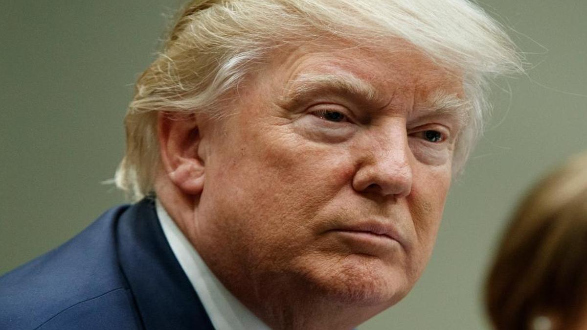 President Donald Trump listens during a meeting in the Roosevelt Room of the White House in Washington, D.C., on Thursday, March 9, 2017.