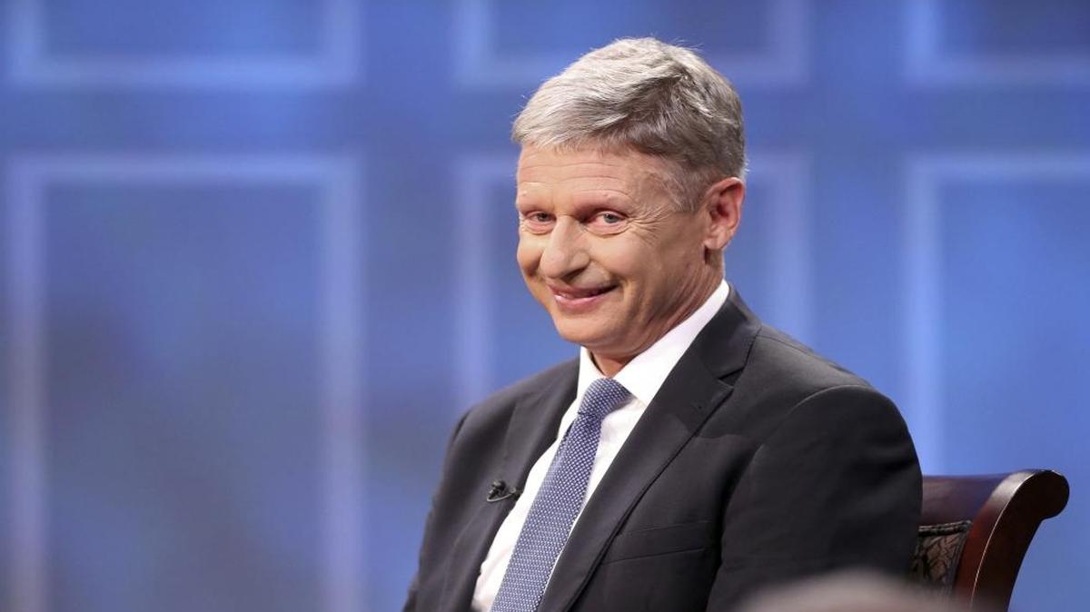 Libertarian presidential candidate Gary Johnson.