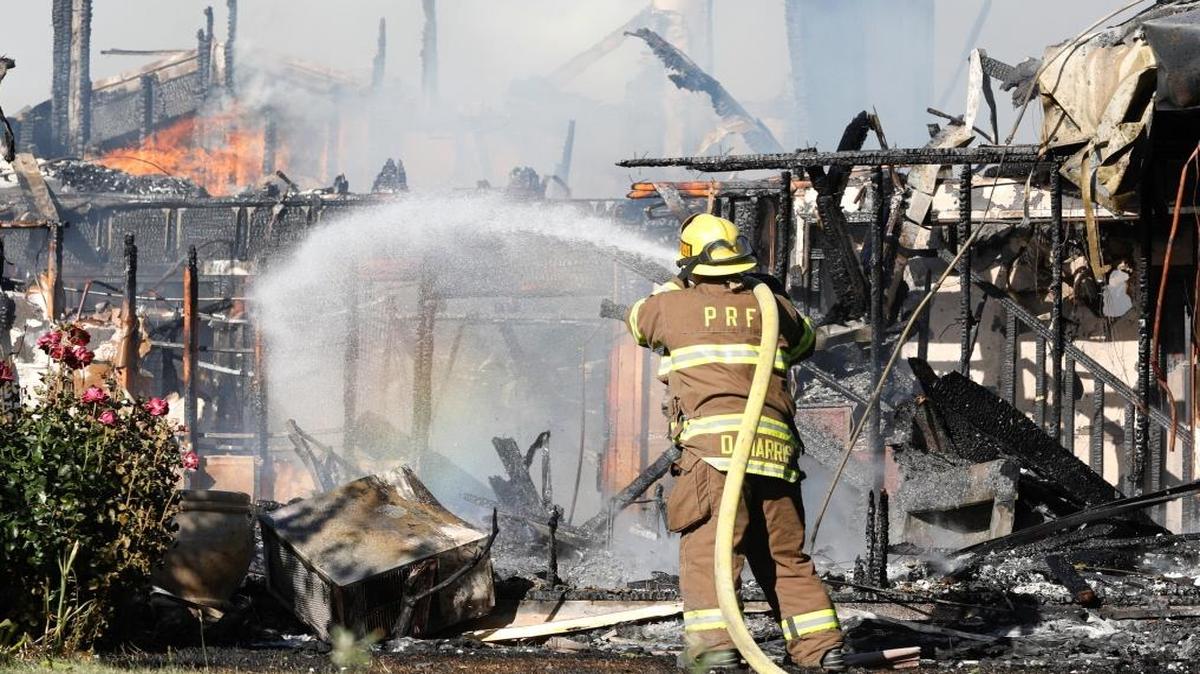 A fire destroyed a Paso Robles home on May 24, 2017.