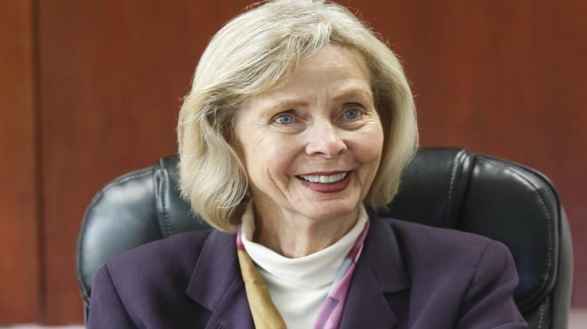 In Rep. Lois Capps’ farewell letter, she writes that the community should be proud of the progress made locally and nationally. Here, Capps drops by the Tribune office in January.