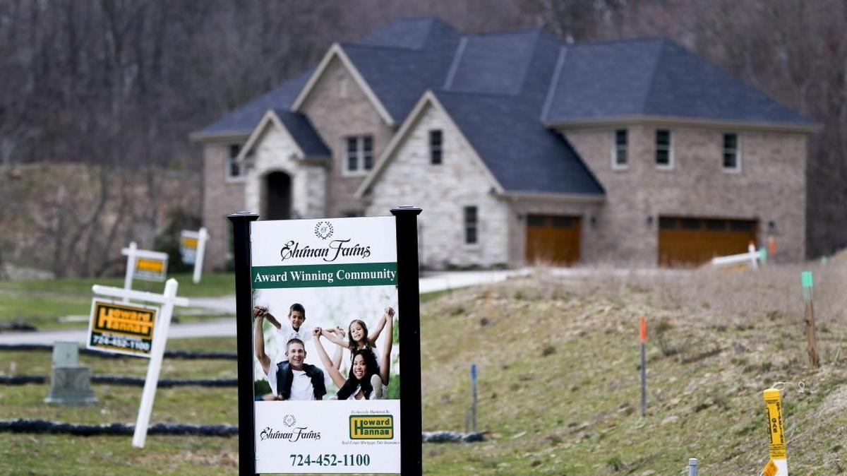 The average size of “McMansions” like this one in Butler County, Pennsylvania, has declined slighting, according to the U.S. Census Bureau.