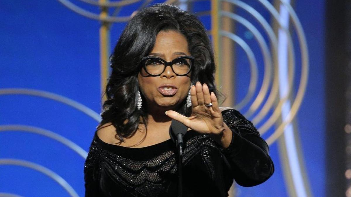 Oprah Winfrey at the 75th Annual Golden Globe Awards in Beverly Hills on Sunday.