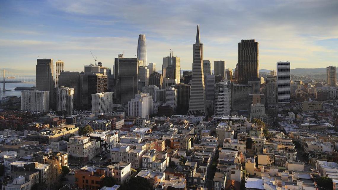 The San Francisco skyline, Feb. 9, 2018. Seven California restaurants made The New York Times’ best places to eat in 2021, including three in The Golden City.