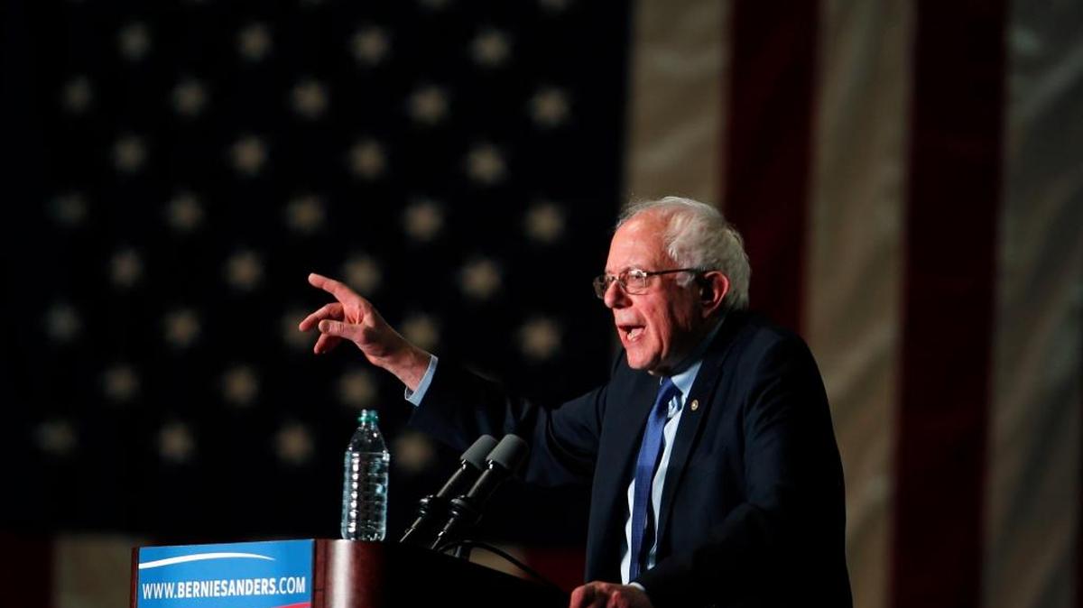 Democratic presidential candidate, Sen. Bernie Sanders, I-Vt., speaks at a campaign rally at the Phoenix Convention Center in Phoenix on Tuesday, March 15, 2016.