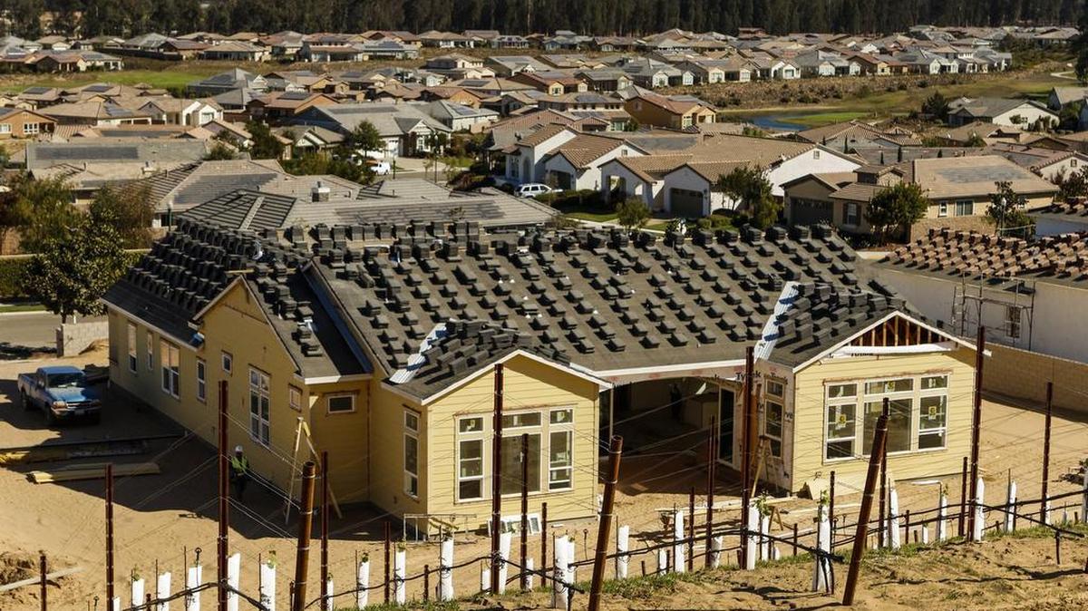 This 2016 photo shows new homes under construction at Monarch Dunes in Nipomo.