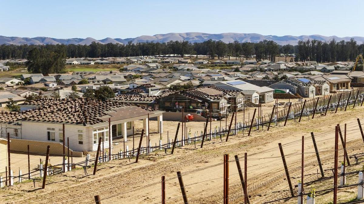 New homes under construction at Trilogy at Monarch Dunes in Nipomo.