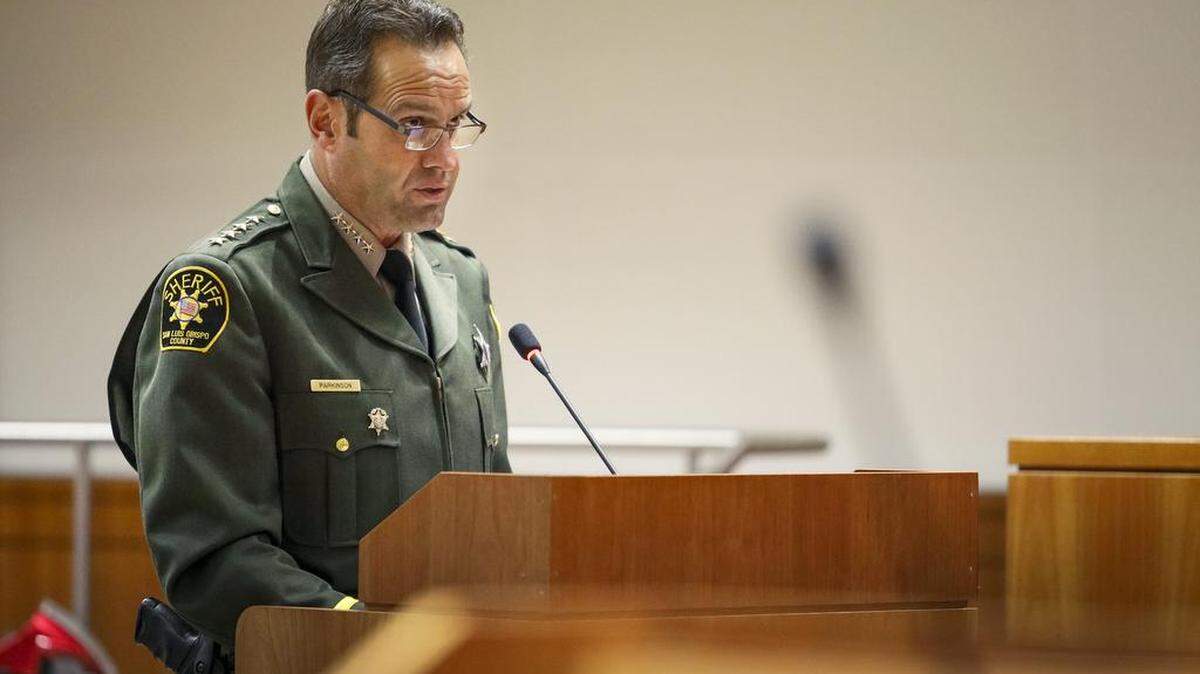 In this August file photo, Sheriff Ian Parkinson briefs county Board of Supervisors on lessons learned following the death of jail inmate Andrew Holland.