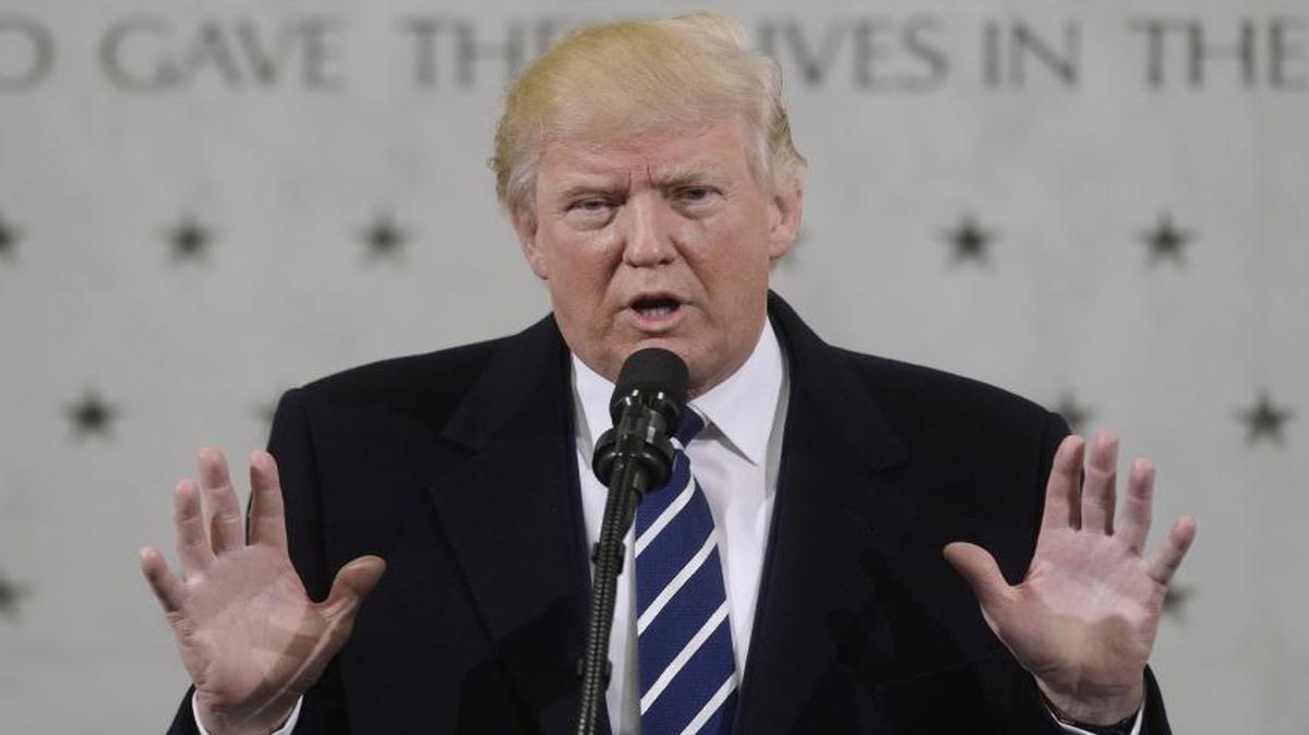 President Donald Trump said he’s at “war” with the media while visiting CIA headquarters in January.