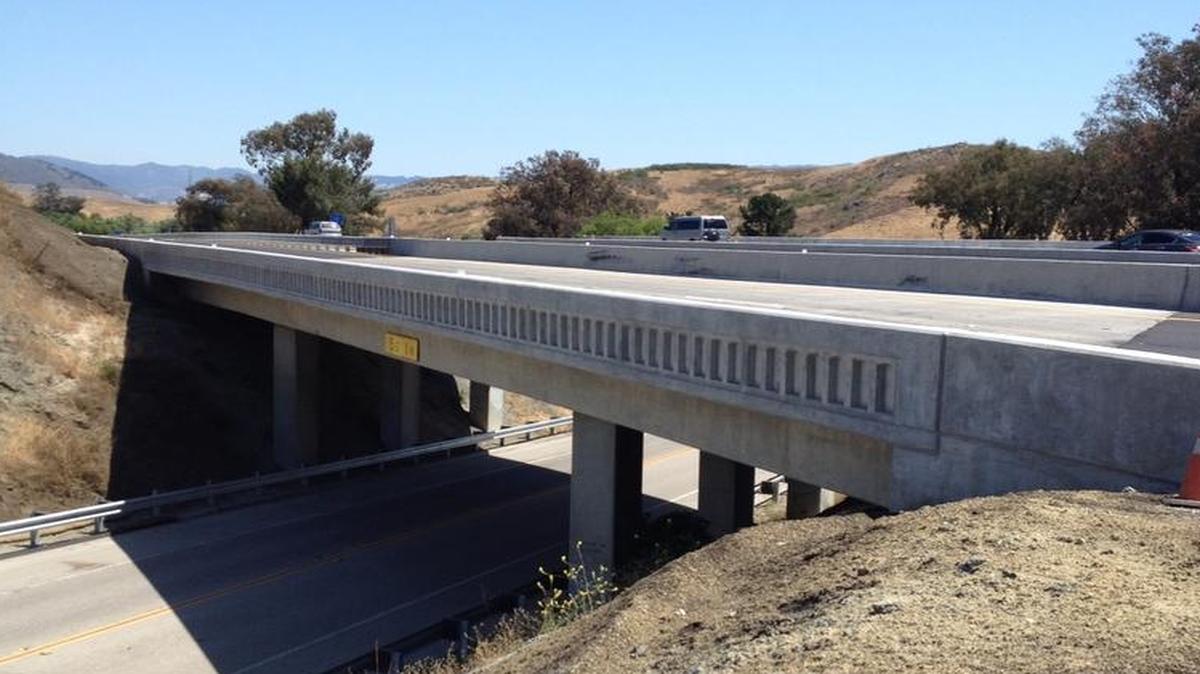 Caltrans completed an upgrade of the South Higuera Street Bridge, which was damaged in an accident.