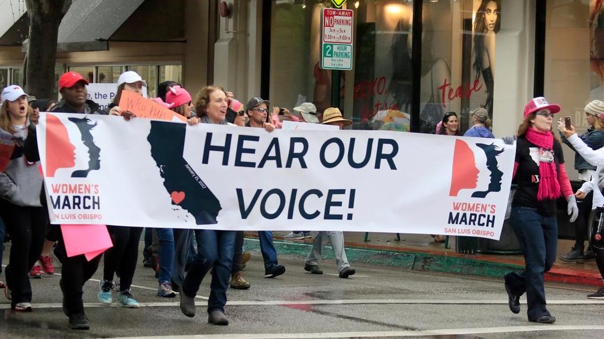 More than 7,000 people marched in downtown San Luis Obispo on Jan. 21 in solidarity with women’s issues and as a protest against the Trump administration.