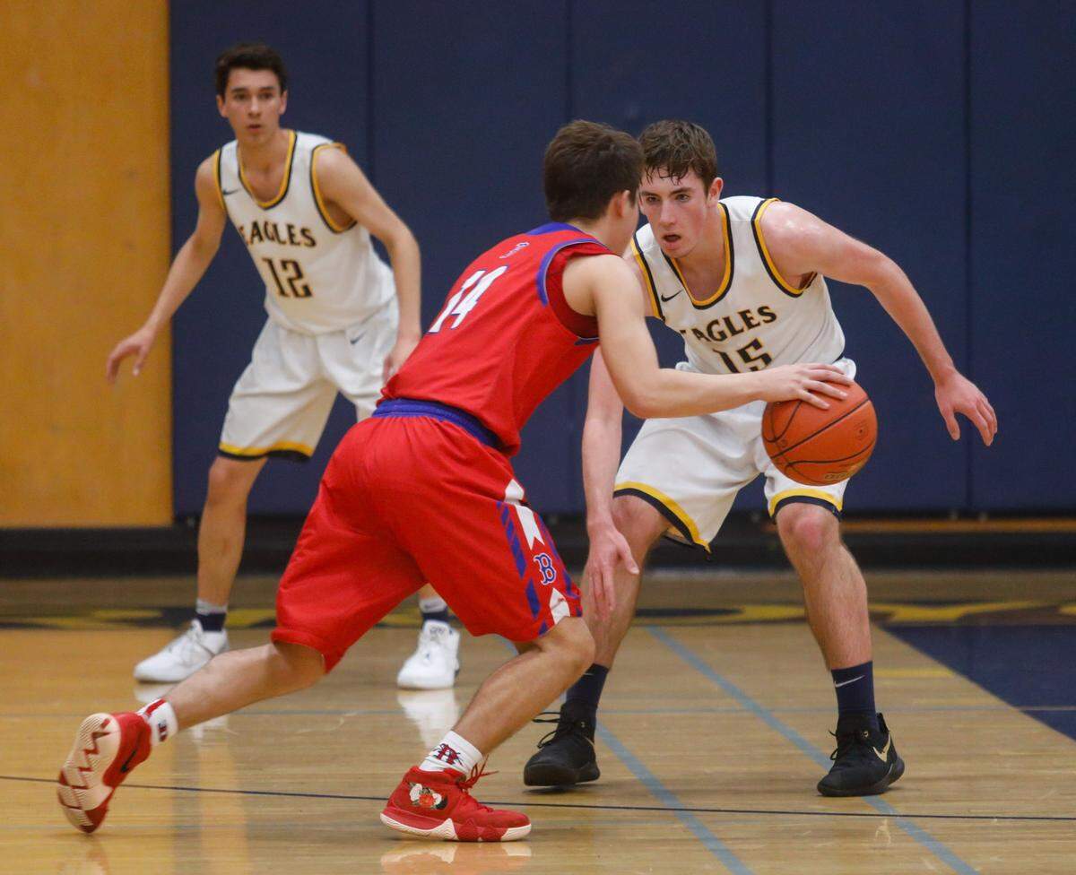 The Arroyo Grande High School boys basketball team plays host to Buchanan in the first round of the CIF-Central Section Division I playoffs in 2019. The Eagles were getting ready to play in the CIF Division 3 final but the game was called off due to coronavirus.