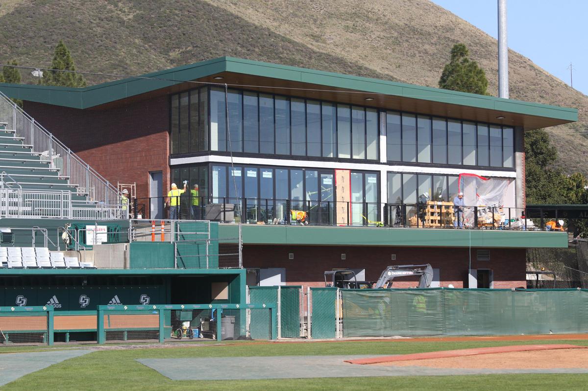 A new baseball clubhouse is being finished at Cal Poly’s Baggett stadium and will open during the 2020 season. Cal Poly baseball preview.