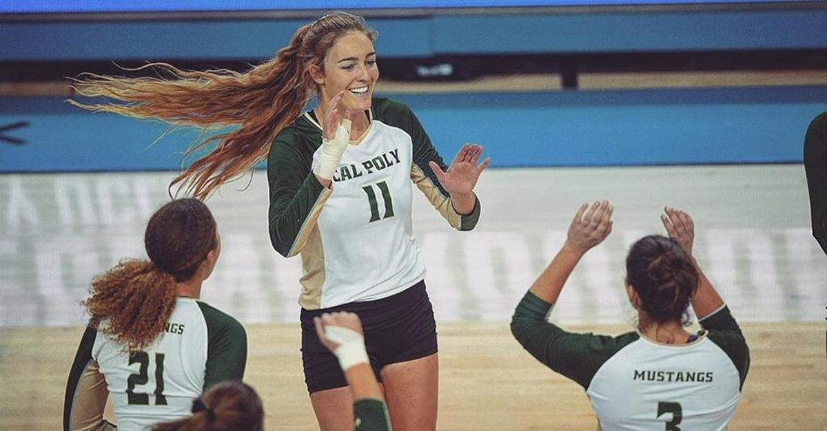 Cal Poly junior Torrey Van Winden leads the Big West Conference in hitting percentage at .369.