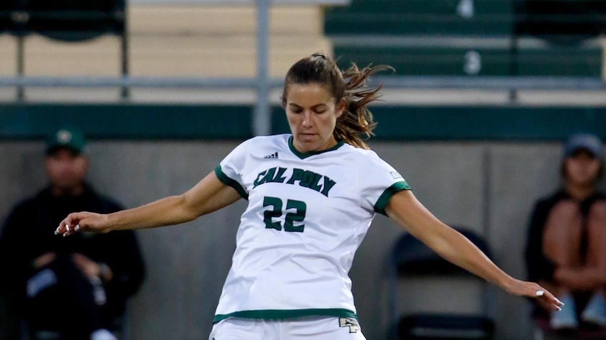 Cal Poly’s Grace Park punts the ball against Montana State on Aug. 26. The Mustangs (7-6, 3-1 Big West) fell to UC Davis 2-0 in a Big West Conference match on the road.