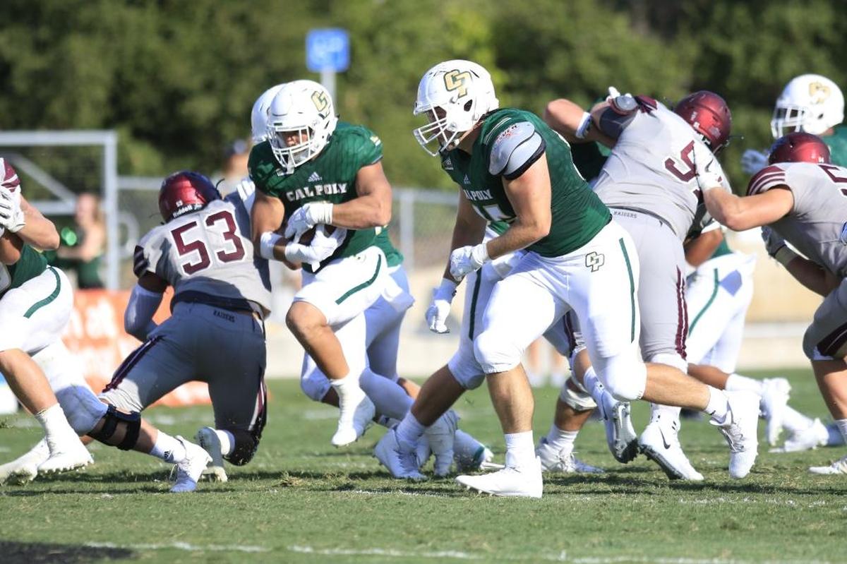 Cal Poly hosts Colgate Raiders at Alex G. Spanos Stadium, Saturday, August 26, 2017.