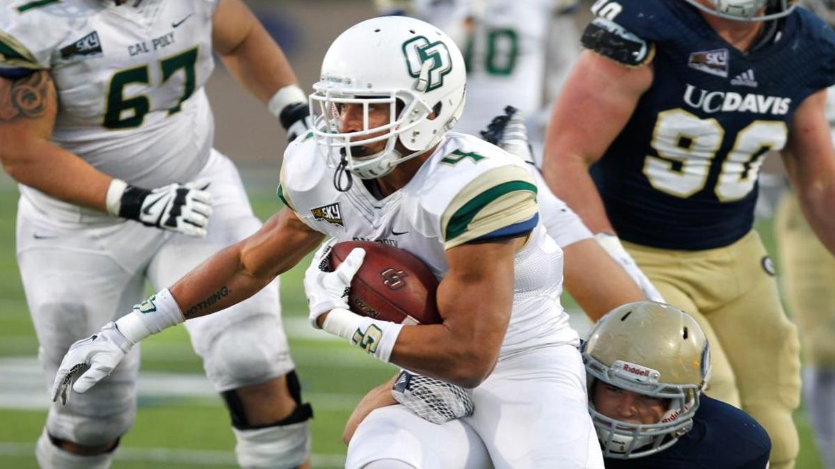 Cal Poly’s Kyle Lewis had 188 all-purpose yards and scored two touchdowns last week at South Dakota State. The Mustangs host No. 6 Montana at 12:05 p.m. Saturday in the Big Sky Conference opener for both teams.