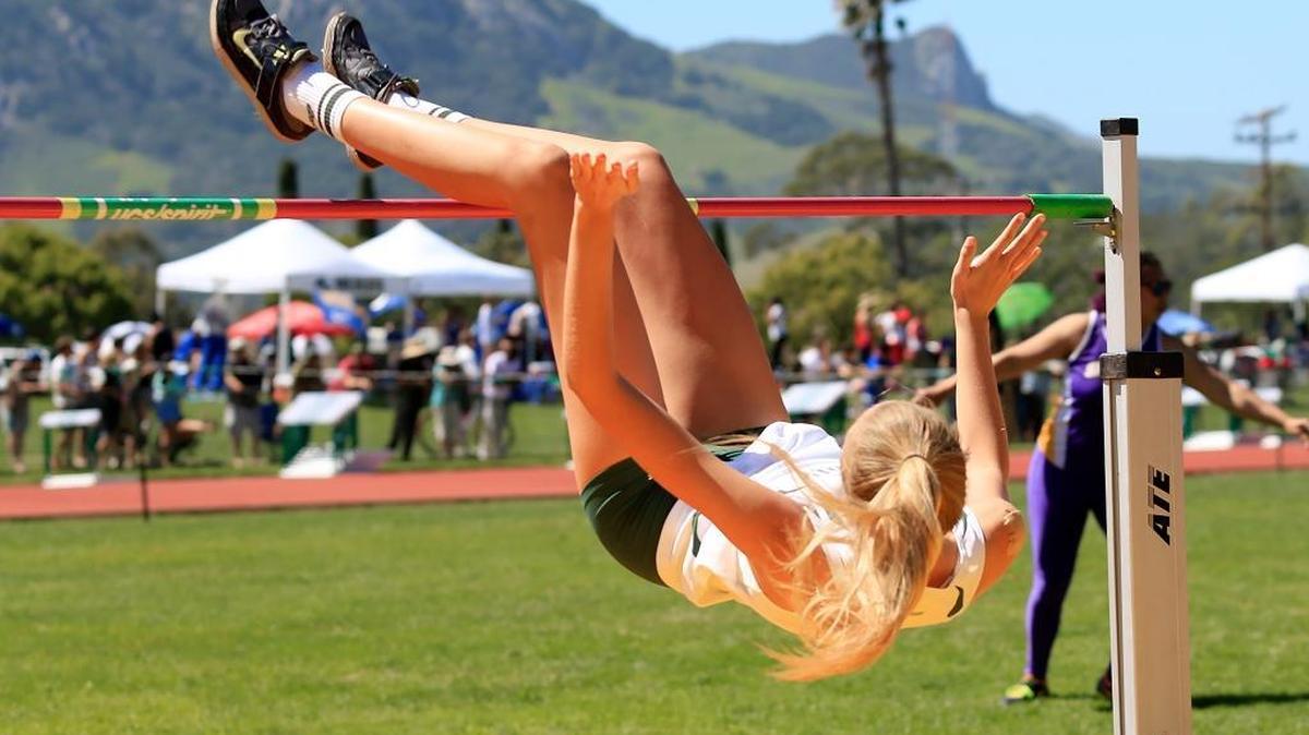 Cal Poly hosts its 34th annual Cal Poly SLO Invitational, Saturday, March 26, 2016. Cal Poly’s Danielle Taylor clears the bar in the high jump.