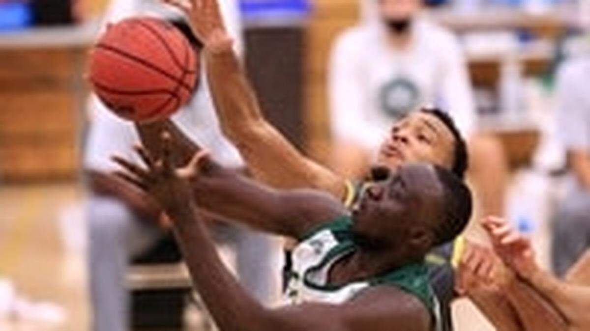 Cal Poly forward Ali Koroma plays against UC Riverside on Jan. 15, 2021.