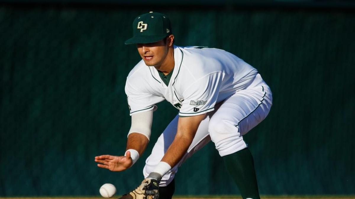 Cal Poly third baseman Michael Sanderson is batting .290 in 19 games this season. The Mustangs open Big West Conference play at 6:30 p.m. Friday at UC Irvine.