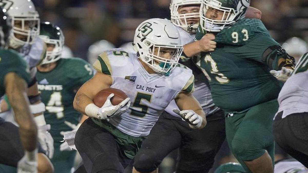 Cal Poly junior fullback Joe Protheroe.