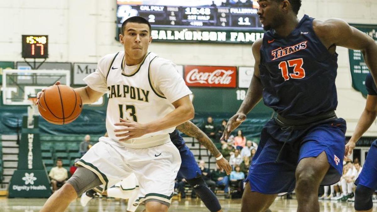 Cal Poly hosts Cal State Fullerton in a Big West Conference men’s basketball game at Mott Athletics Center.