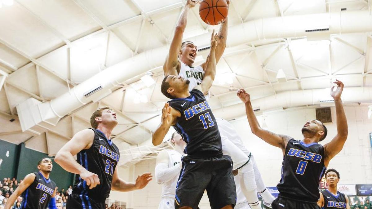 Cal Poly vs UCSB during Thursday's men's basketball game.