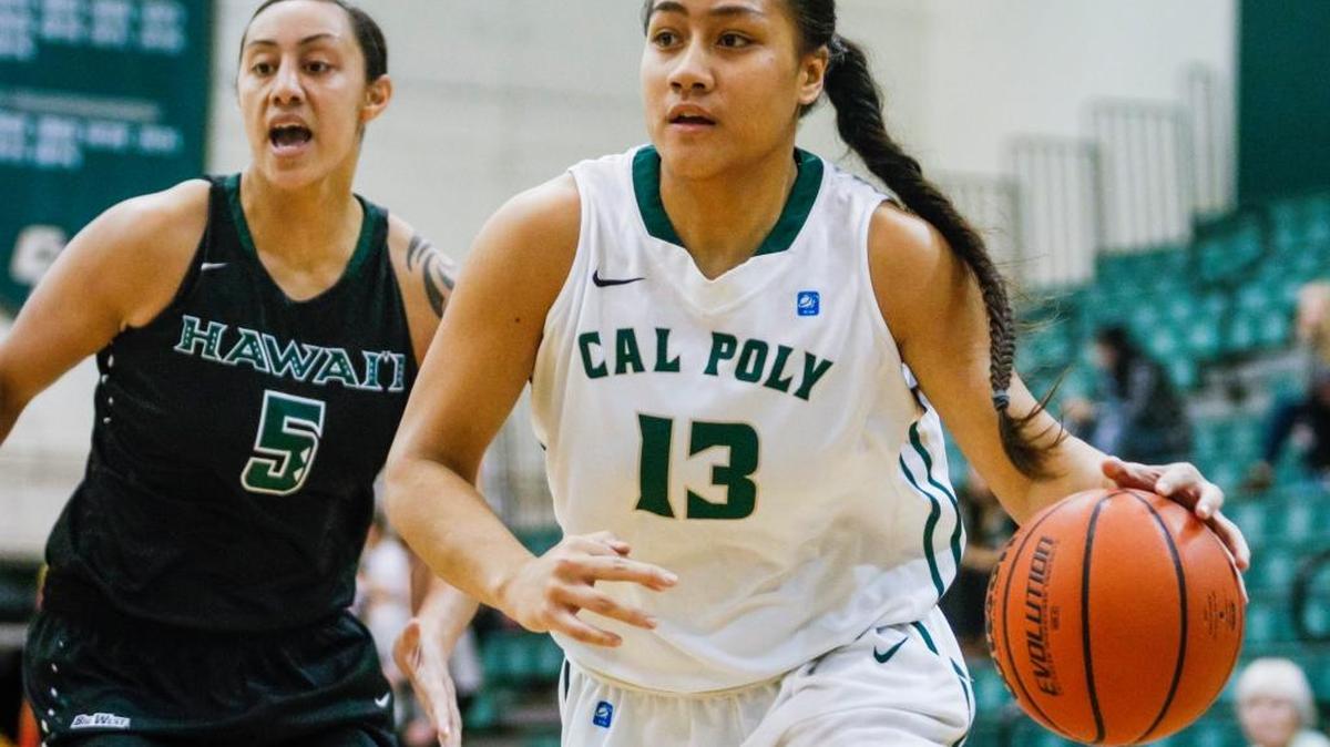 Cal Poly junior guard Dynn Leaupepe scored a game-high 20 points during the Mustangs’ win over Long Beach State on Thursday night.