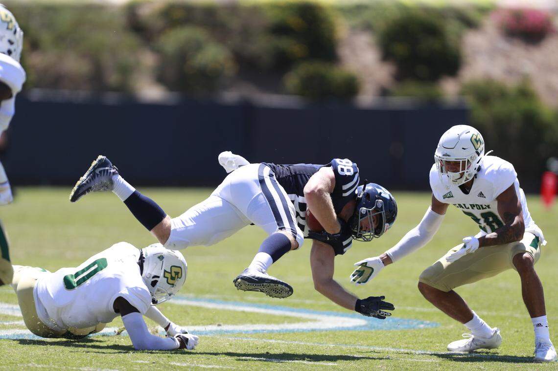 Cal Poly’s defense held San Diego to 17 points in the Mustangs’ 28-17 win Saturday, Sept. 4.
