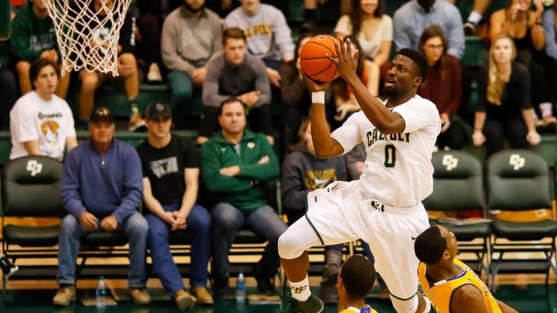 Cal Poly’s David Nwaba scored 24 points and grabbed 13 rebounds in a 73-70 loss at Long Beach State on Thursday night.