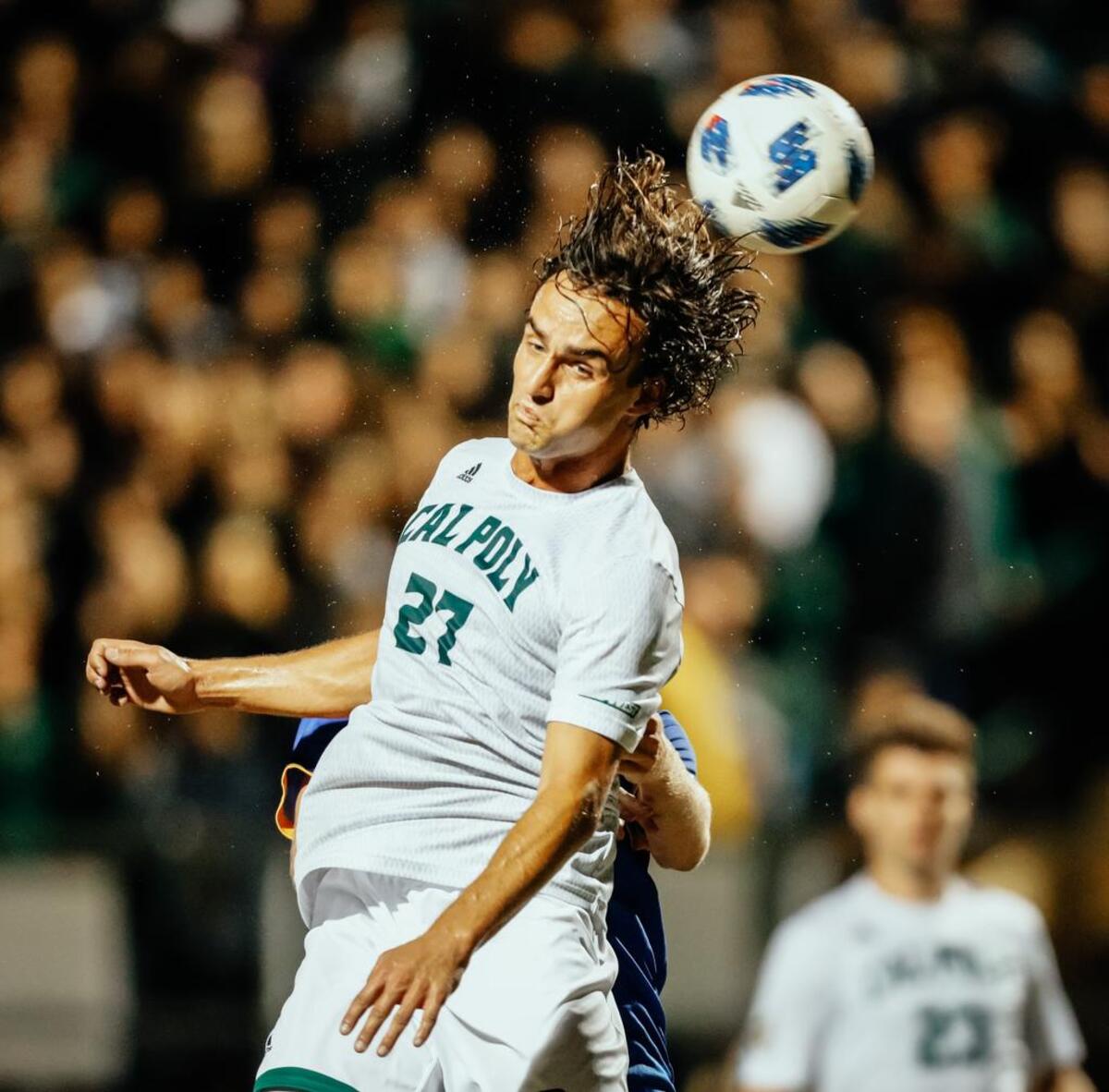 Cal Poly soccer beats UCSB 1-0 in front of a sellout crowd in their Blue-Green rivalry series opener Sunday, Sept. 30, 2018.
