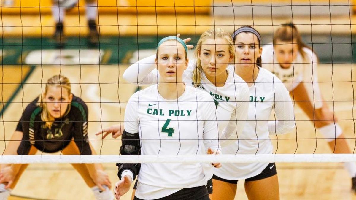 Cal Poly’s Talyor Nelson, second from right, was selected for the USA College National Team on Monday.