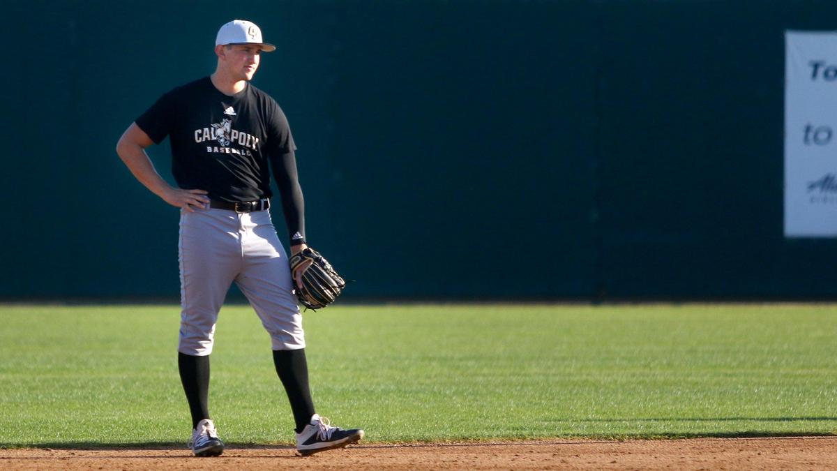 Brooks Lee is seeing limited practice time due to injury and won’t start at the beginning of the 2020 season until he has healed up, Cal Poly baseball preview.