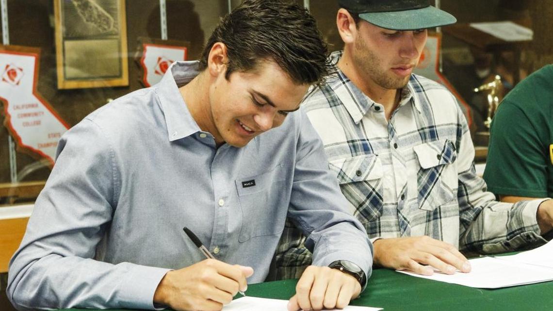 Cuesta College baseball players Raymond, Uskali lead latest crop of Cougars on signing day