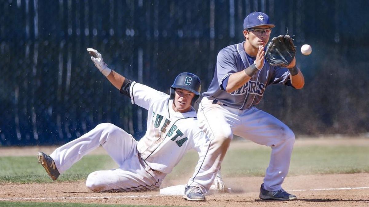 Cuesta College’s Garrett Giovannelli picked up two RBI with a triple against Cypress on Tuesday afternoon. Cuesta lost 22-14.