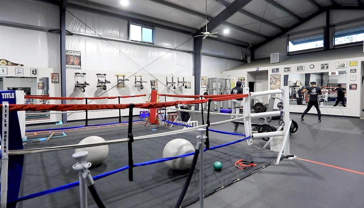 Professional boxes Bryan Martinez, a Paso Robles resident, is getting ready to fight his first match Sacramento on Jan. 21, 2022. A view of the Knockout Boxing Gym in Paso Robles where Martinez works out.