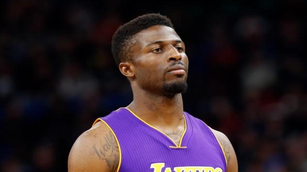 Former Los Angeles Lakers guard David Nwaba, who also played at Cal Poly 