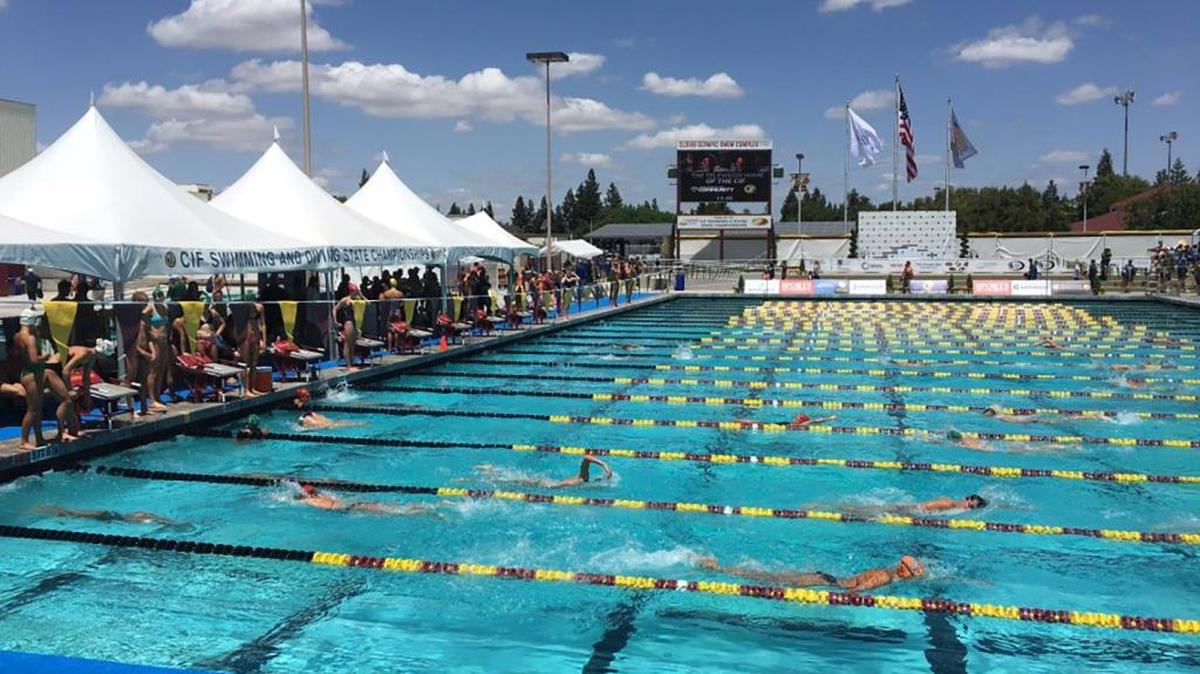 Swimmers compete at the CIF-State Swimming and Diving Championships prelimanaries Friday in Clovis