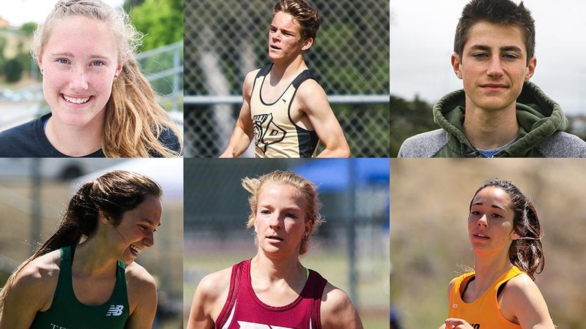 SLO County track athletes to watch at this weekend’s CIF-Southern Section Prelim meets (from left to right, top to bottom): San Luis Obispo sophomore Anneke Moersdorf, SLO High senior Callum Bolger, Morro Bay freshman Joseph Ruddell, Templeton senior Sienna Stinson, Paso Robles’ Annie Meeder and Arroyo Grande’s Talley Hill.