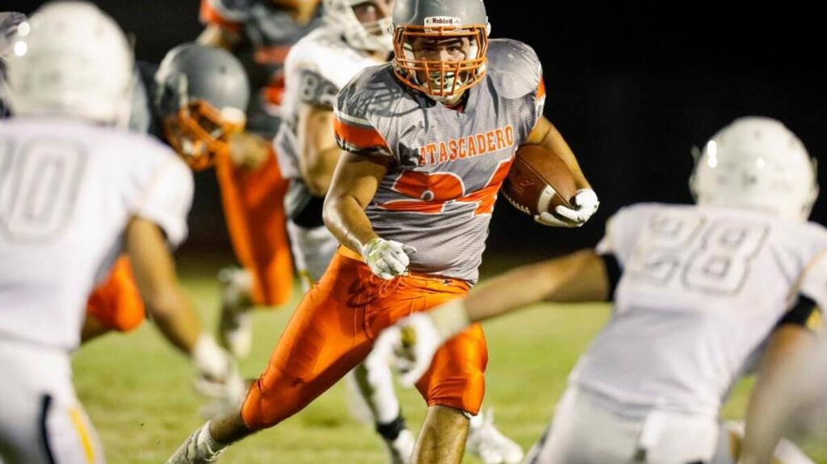 Atascadero High senior running back Arik Machado looks to lead the Greyhounds to a win against Pioneer Valley.