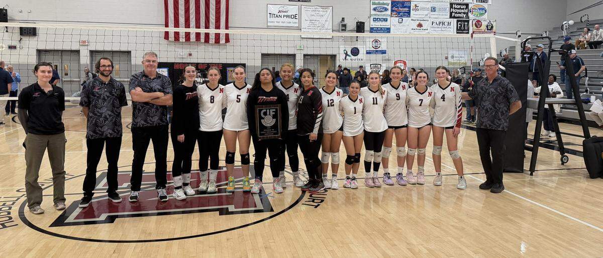 Nipomo girls volleyball finished runners-up in the Central-Section Division III playoffs, falling 25-23, 27-25, 25-16 to Bullard.