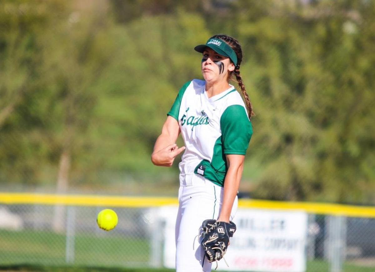 Templeton High sophomore pitcher Ashley Daugherty throws in a game against Morro Bay.