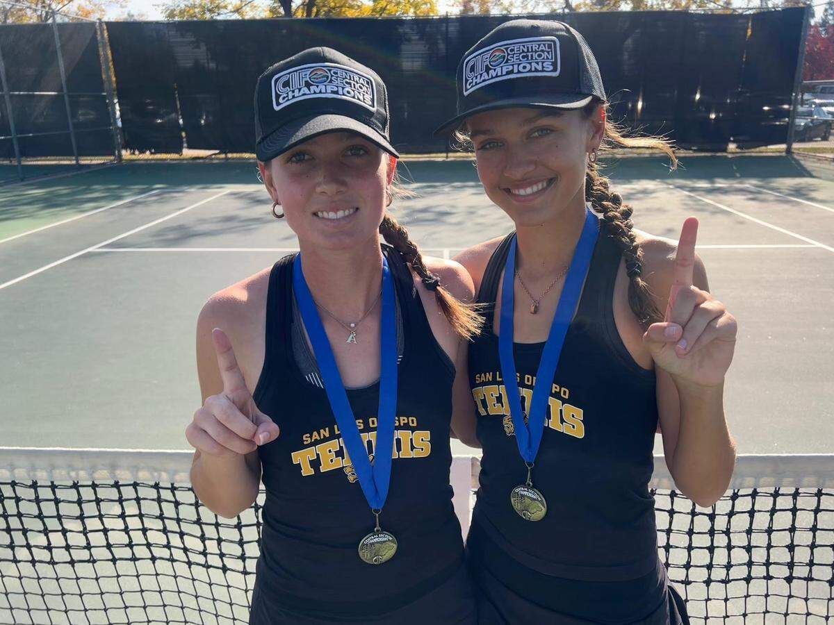 San Luis Obispo girls tennis won the CIF-Central Section Division 1 title with a 5-4 victory over Liberty earlier this month.